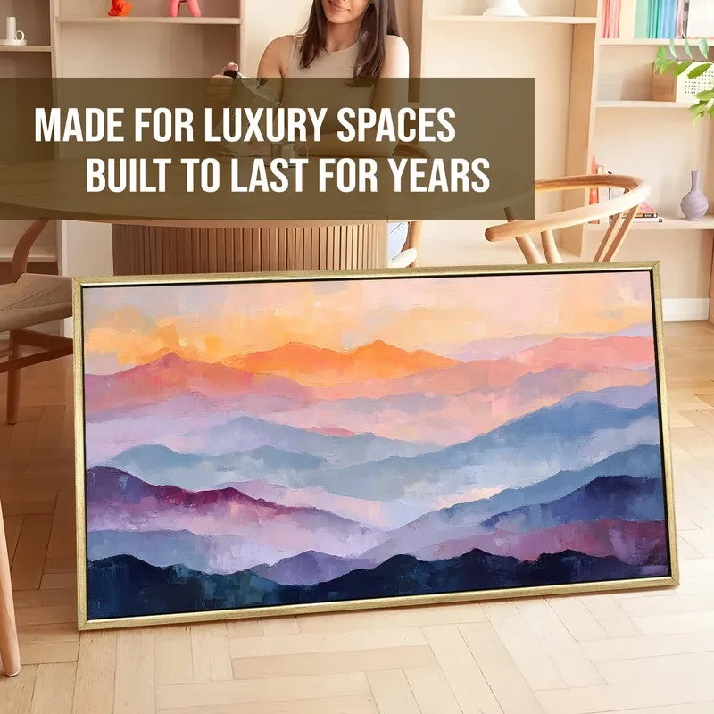 Layered Hills Canvas Wall Painting With Frame media 5