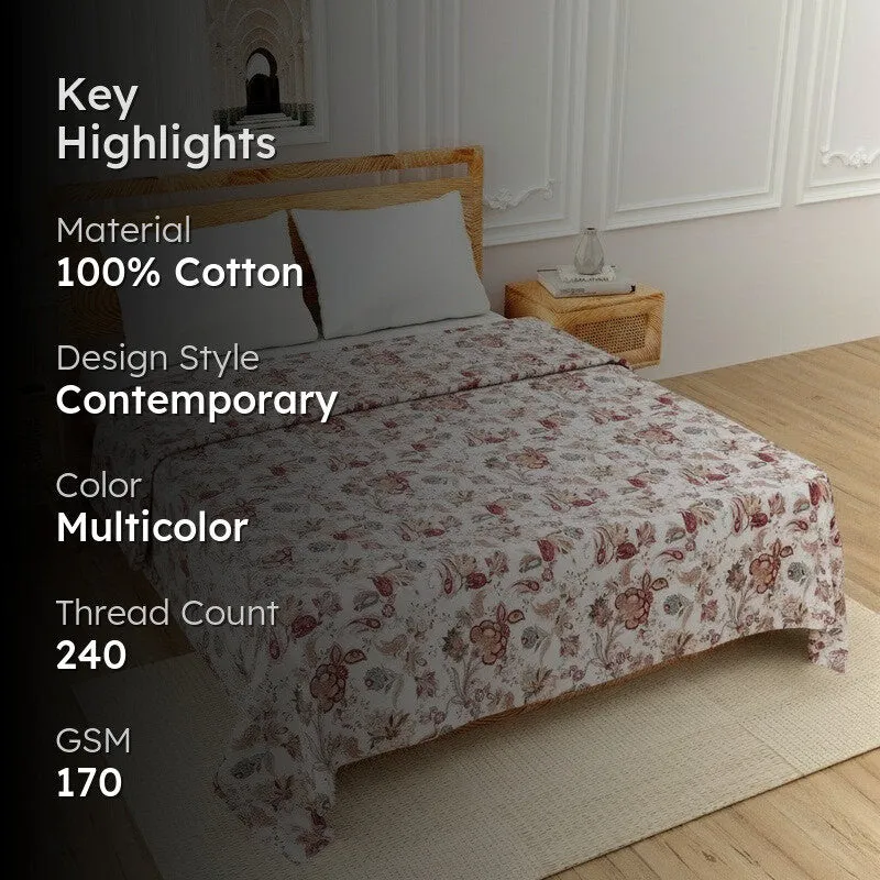 FloraNest Lightweight Cotton Dohar - 240 TC media 2