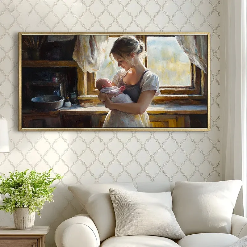 Cradle Canvas Wall Painting With Frame media 4