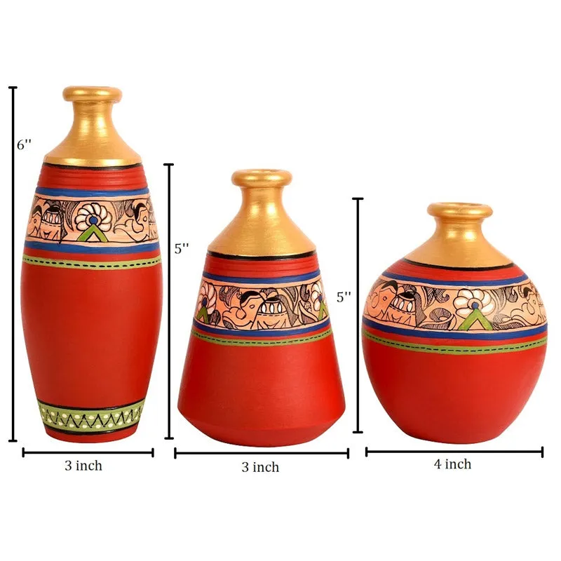 Dhara Terracotta Vase - Set of Three media 5