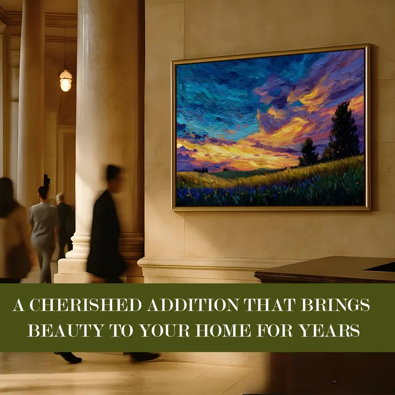 Violet Skies Canvas Wall Painting With Frame media 7