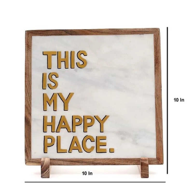 Happy Place Hand Painted Marble Showpiece media 4