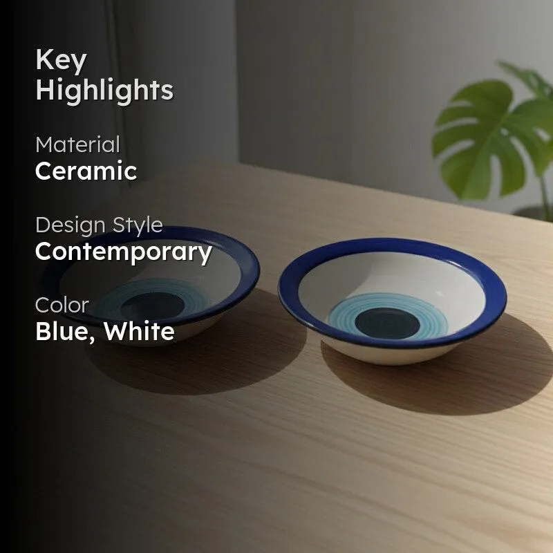 EvilEye Ceramic Pasta Plates - Set Of Two media 2