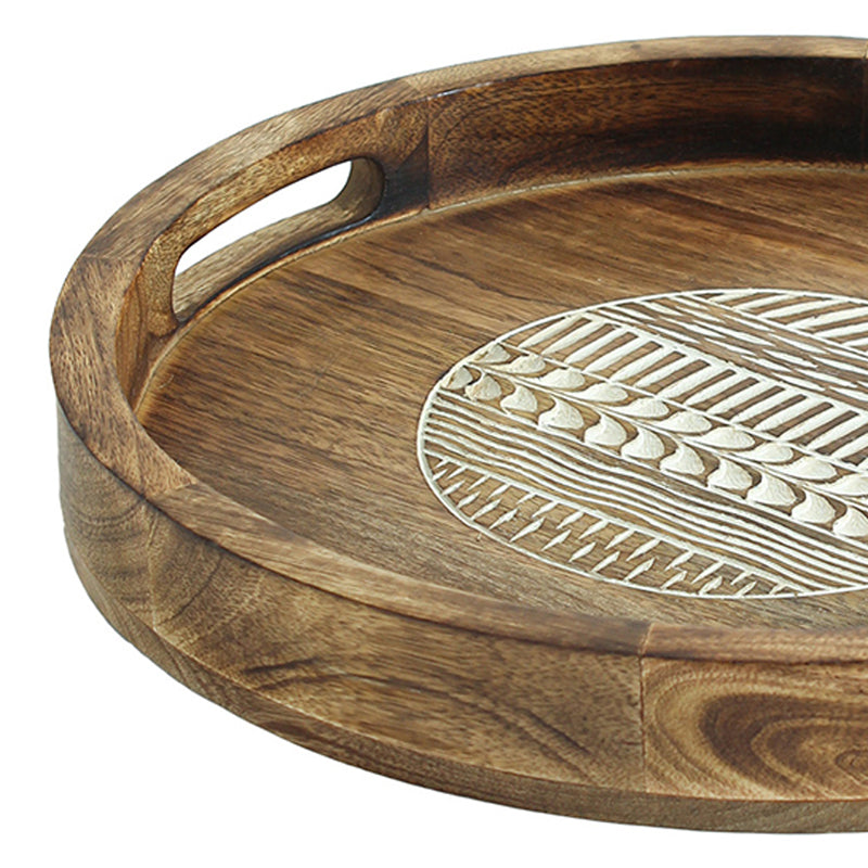 Wudra Wood Serving Tray - Round media 3