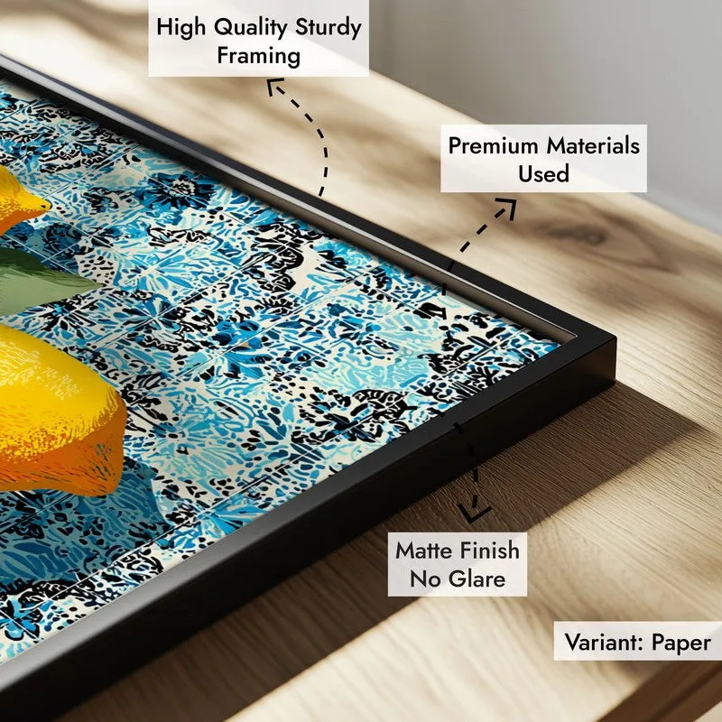 Citrus Splash Canvas Wall Painting - Black Frame media 6