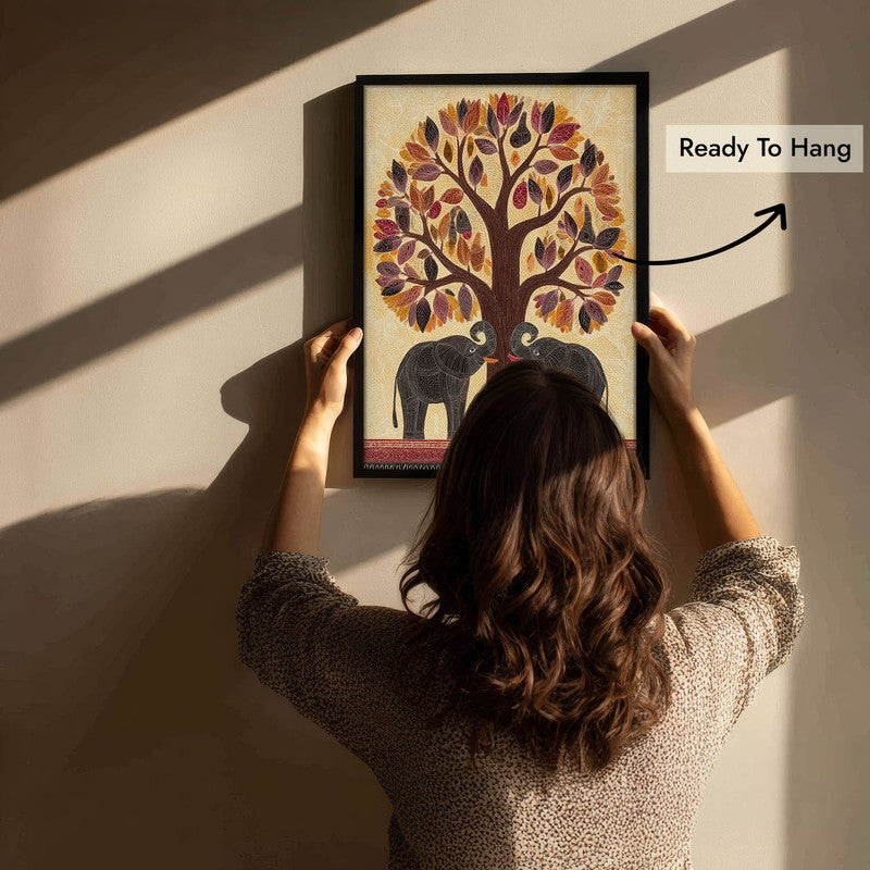 Aranya Canvas Wall Painting With Black Frame media 9