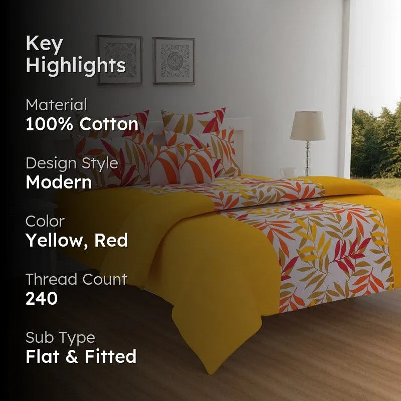 Swayam Sunshine Garden Cotton Bedsheet - 240 TC media 2