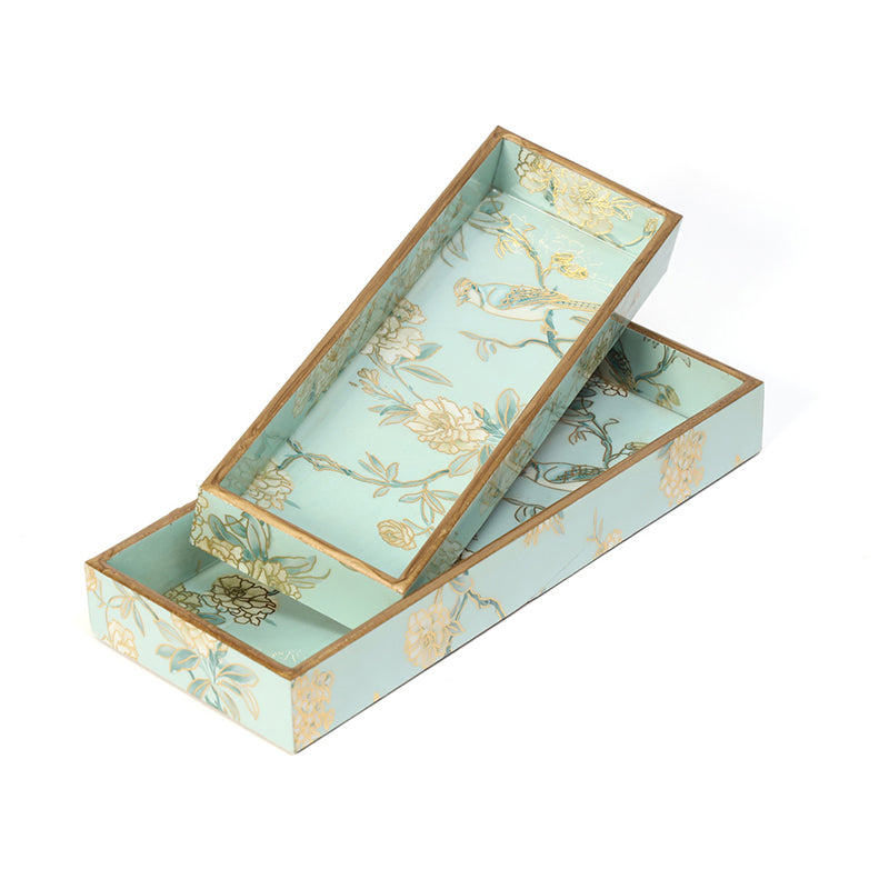 Ketaki Enamel Coated Serving Tray (Rectangle) - Set Of Two media 3