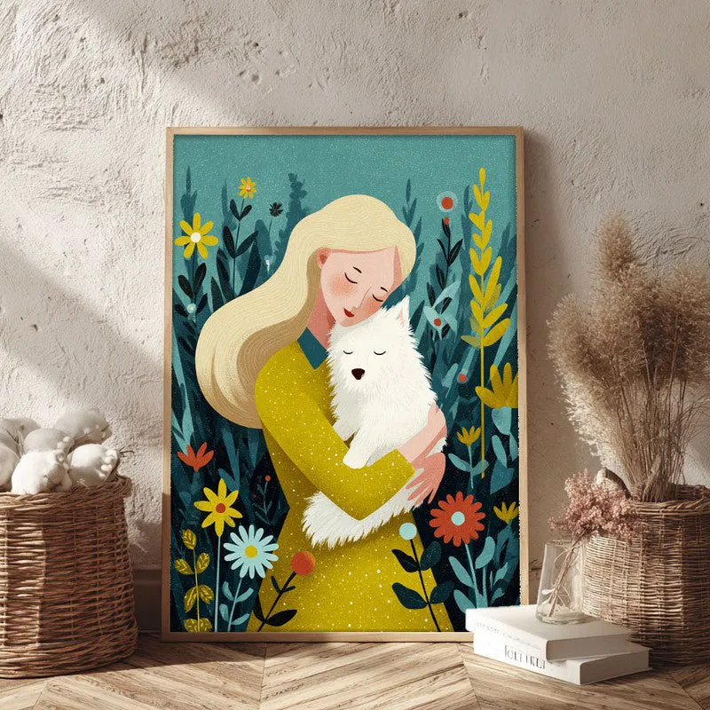 Floral Fidelity Canvas Wall Painting - Brown Frame media 3