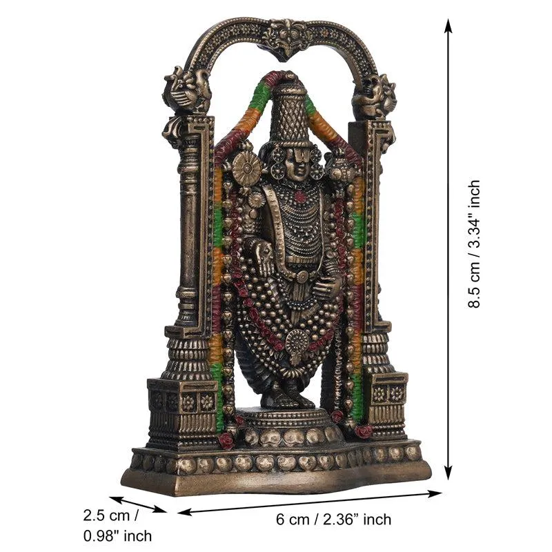 Brown Resin Tirupati Venkateshwara Idol media 7