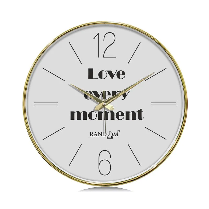Love Every Moment Round Analog Wall Clock - Grey media 3