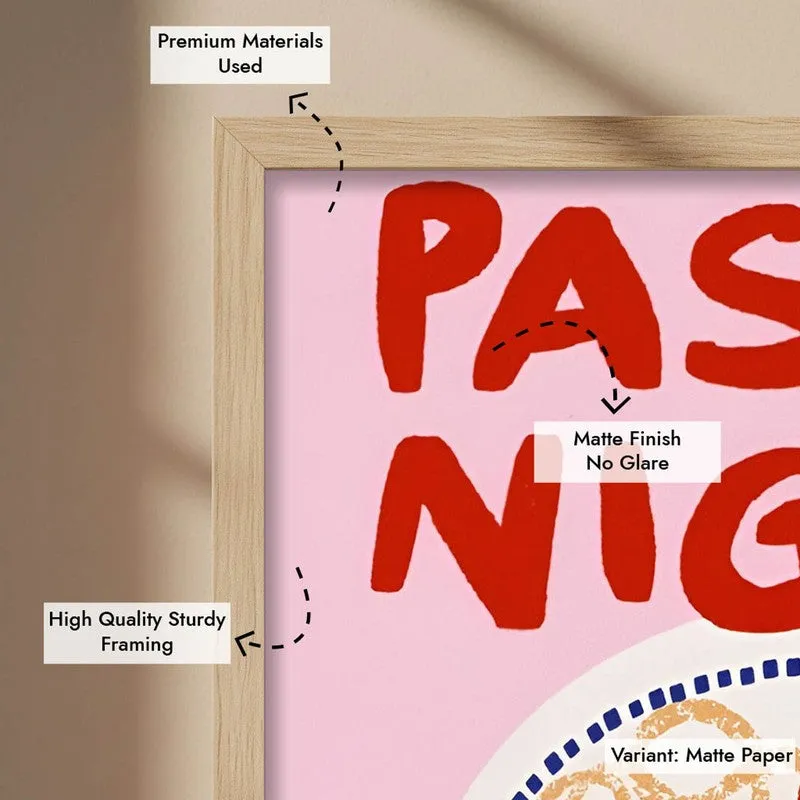 Pasta Night Archival Canvas Wall Art - Brown media 9