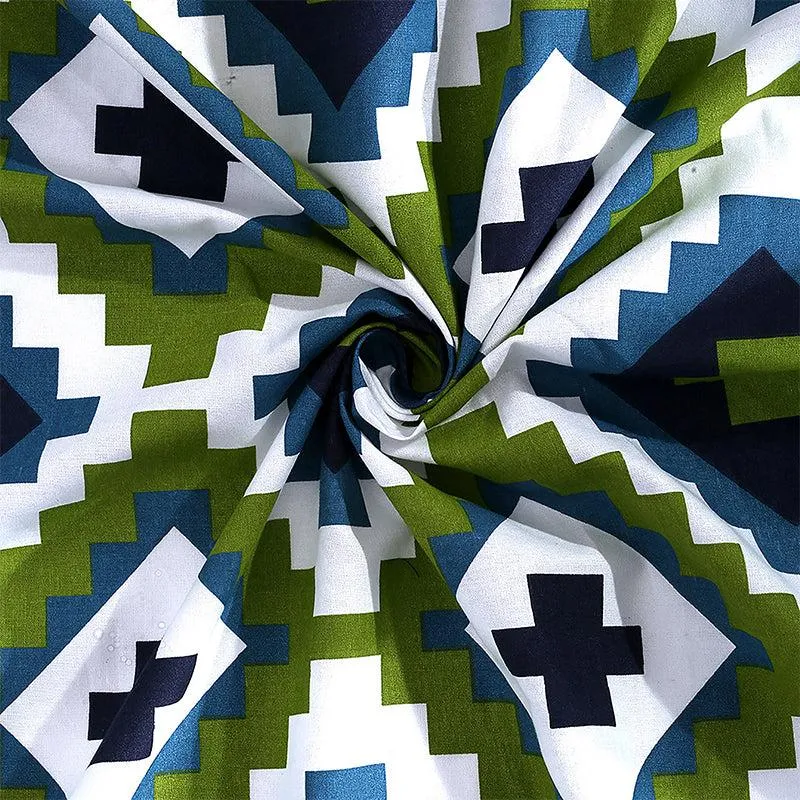 Swayam Green Grandeur Geometric Cotton Dohar - 110 GSM media 3