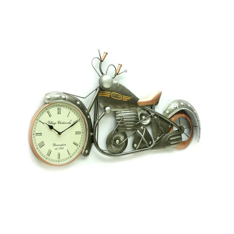 Classic Jawa Motif Metal Wall Clock media 5
