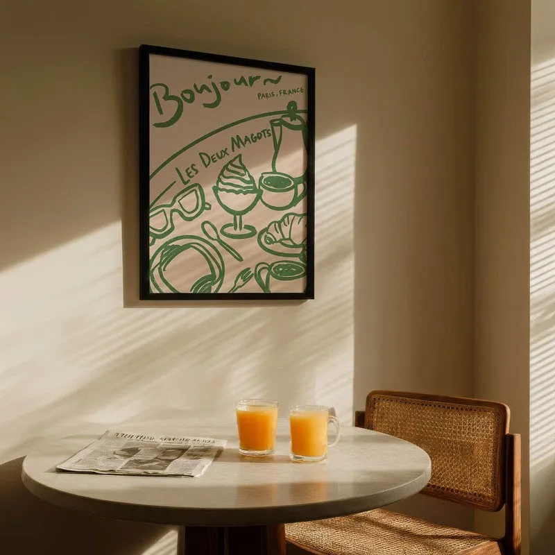 AbstraGreen Archival Canvas Wall Art - Black media 5