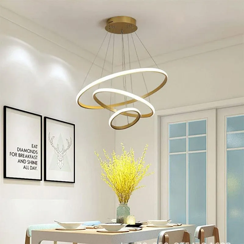 Sky Drop LED Modern Aluminium Ceiling Lamp - Gold media 6