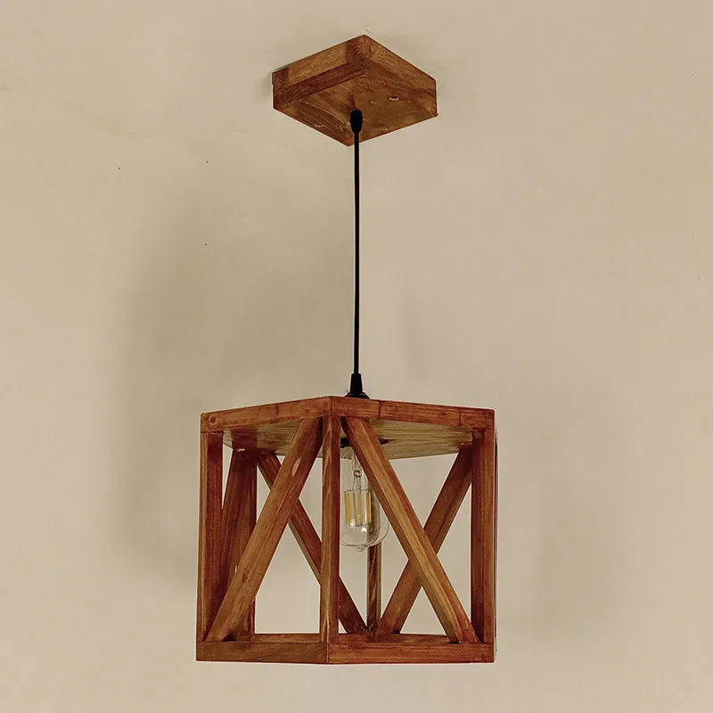 Lystra Single Wooden Ceiling Lamp media 3