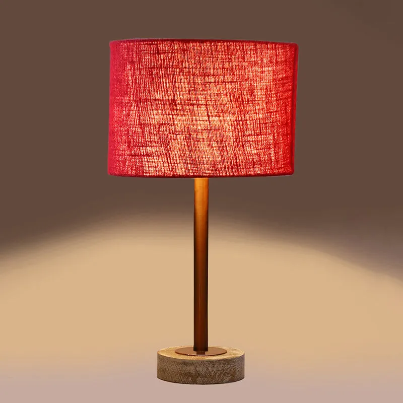 Sienna I Rodin Wooden Table Lamp - Maroon,Copper,White media 6