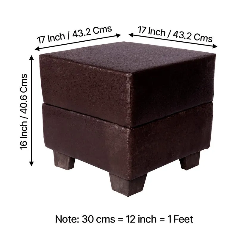 Krixon Pine Wood Pouffe - Dark Brown media 8