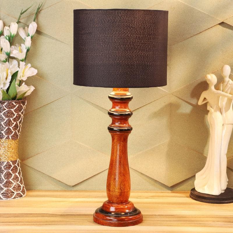 Blace Rene Fabric Table Lamp - Black,Brown