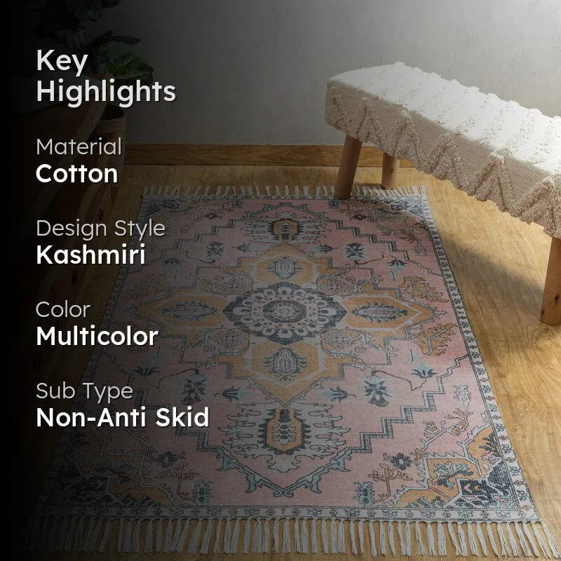 Elysia Hand Woven & Printed Cotton Dhurries media 2