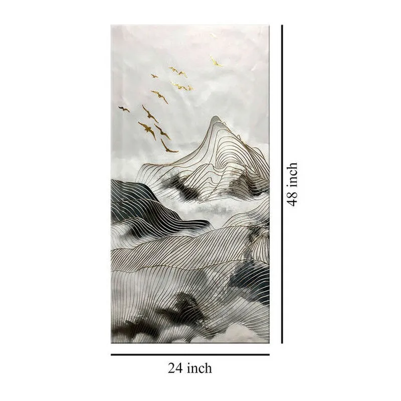 Abstract Mountain Range Wall Painting media 8