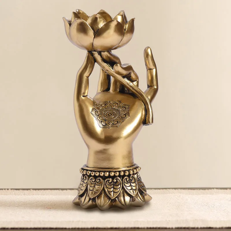 Buddha Palm Tea Light Holder media 3
