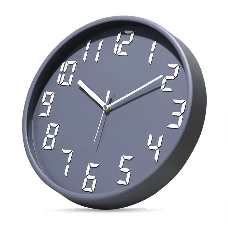 Centura Analog Wall Clock - White & Grey - 6