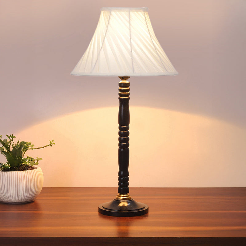 Harbor Light Table Lamp With Wooden Base - Ivory,Black