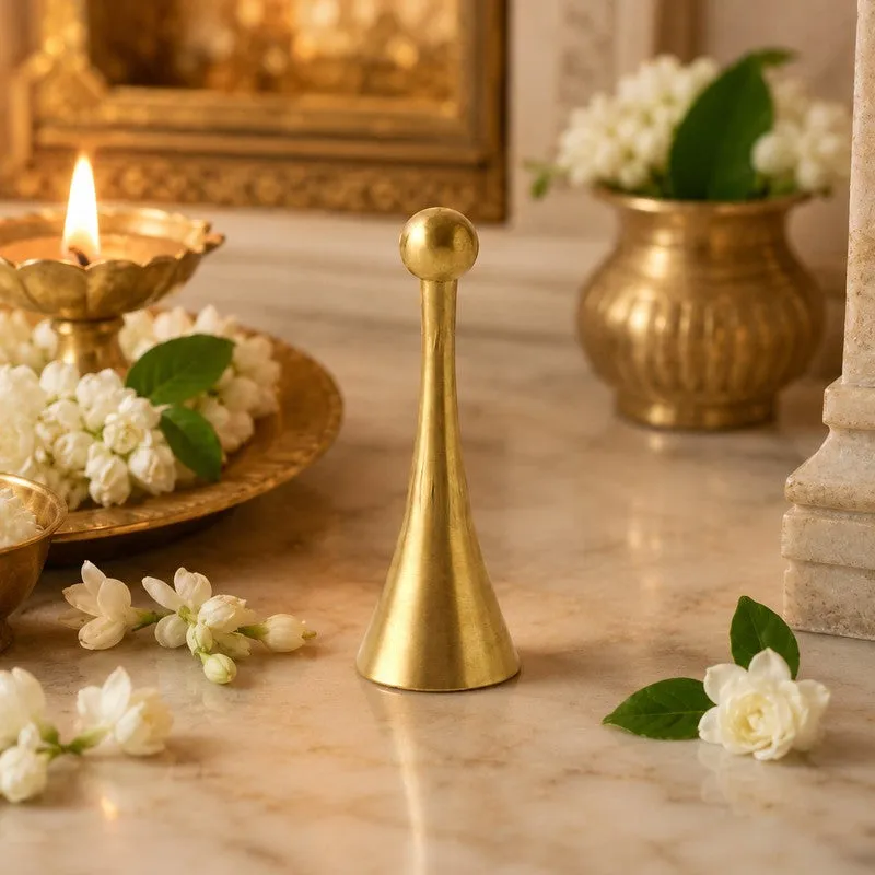 Modern Temple Brass Pooja Bell media 1