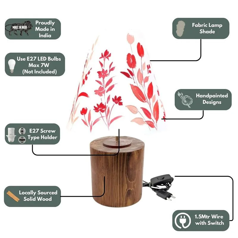 Florina Bloom Handpainted Fabric Table Lamp - Multicolor media 3