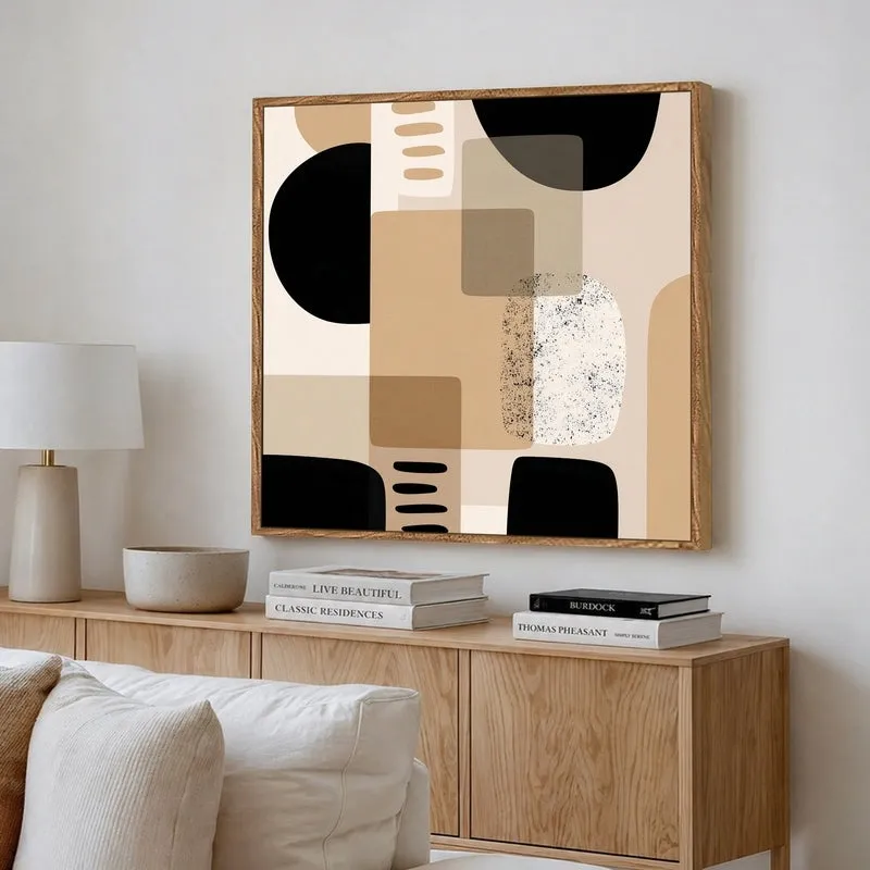 Color Grid Canvas Wall Art With Frame media 4