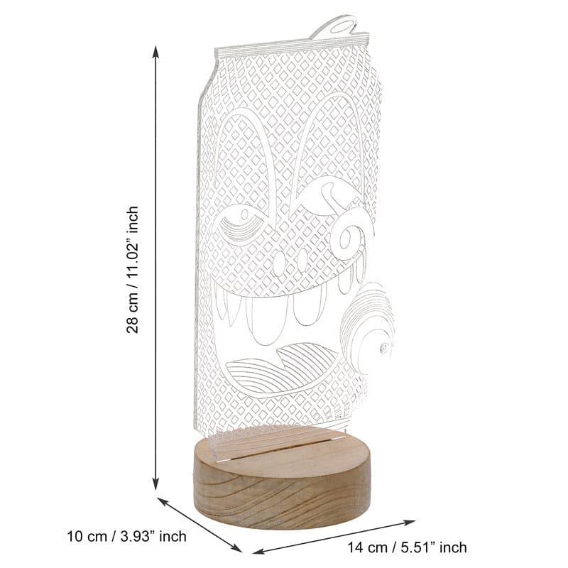Abstract Can Luminance LED Acrylic Table Lamp - Brown media 4
