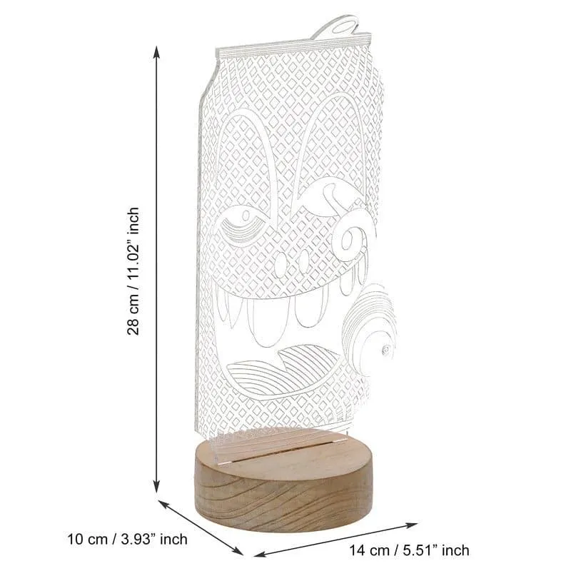 Abstract Can Luminance LED Acrylic Table Lamp - Brown media 4
