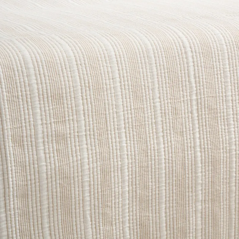 Stripe Grace Cotton Bedcover (Beige) (280 Gsm) - Three Piece Set media 4