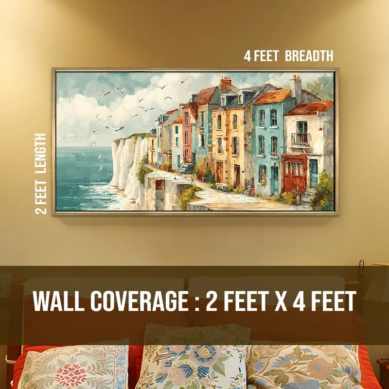 European Seaside Cliff Scene Wall Art media 8