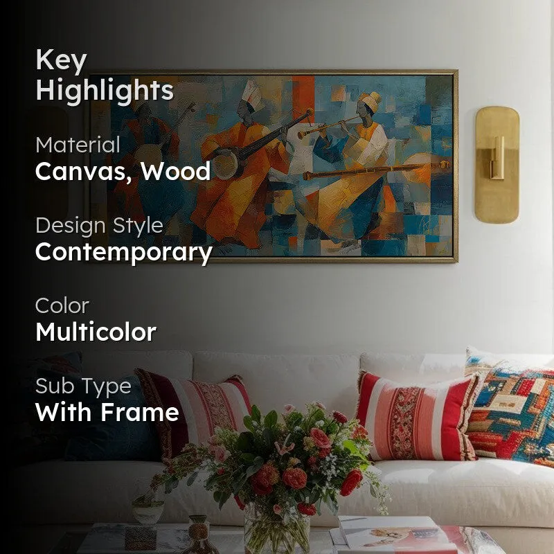 Folk Rhapsody Canvas Wall Painting With Frame media 2
