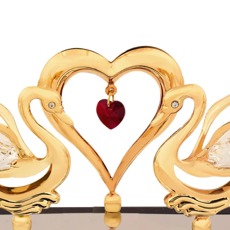 Golden Love Birds 24K Gold Plated Mild Steel Showpiece media 5