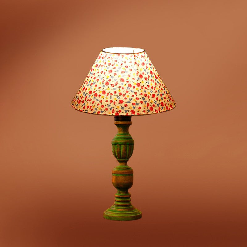 Arvello Solin Floral Wooden Table Lamp - Multicolor media 7