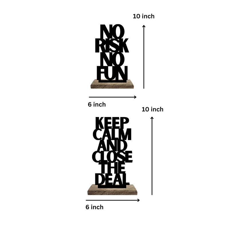 Calm Composure Bold Risks Typography Showpiece - Set Of Two media 7