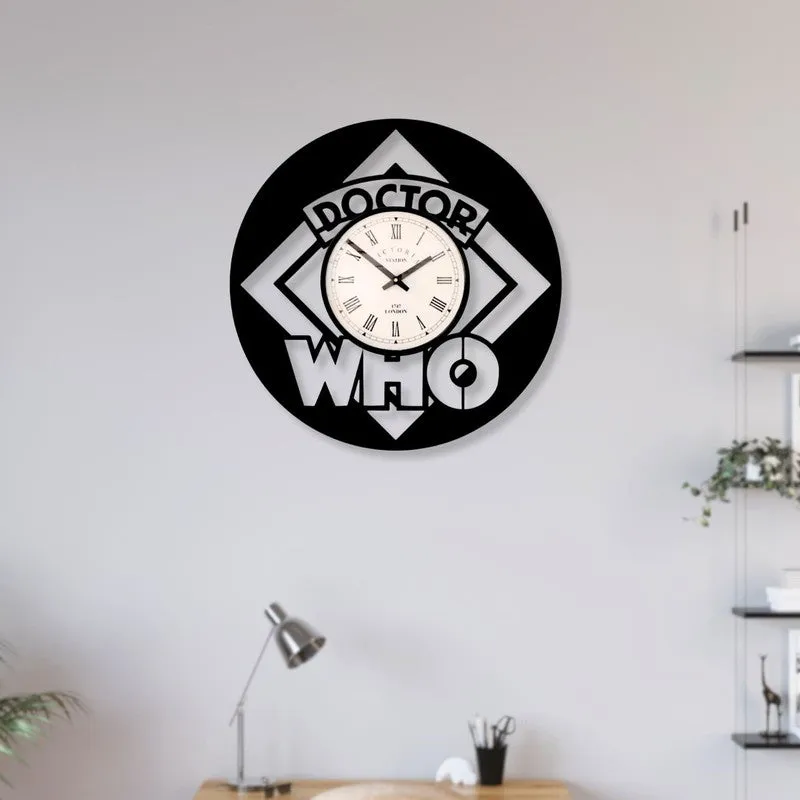 Chronora Steel Analog Wall Clock - Black media 3