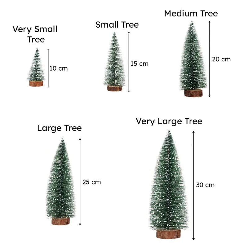 Mini Glimmer Resin Christmas Tree Ornament - Set Of Five media 5