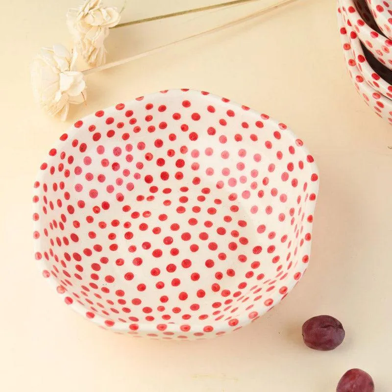 Mosha Polka Multicolor Serving Bowl (500 ML) - Set of Three media 3