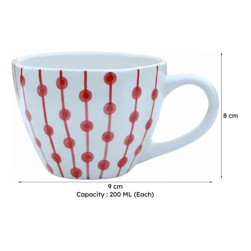 Fileny Ceramic Tea Cup (200 mL Each) - Set of Two media 6