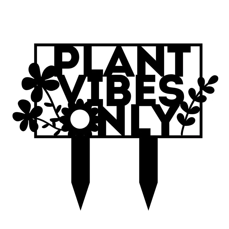 Plant Vibes Only Garden Stake media 3