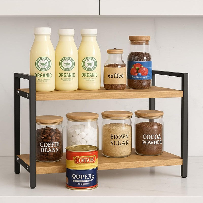 Tierora 2-tier Kitchen Storage Rack - Black media 5