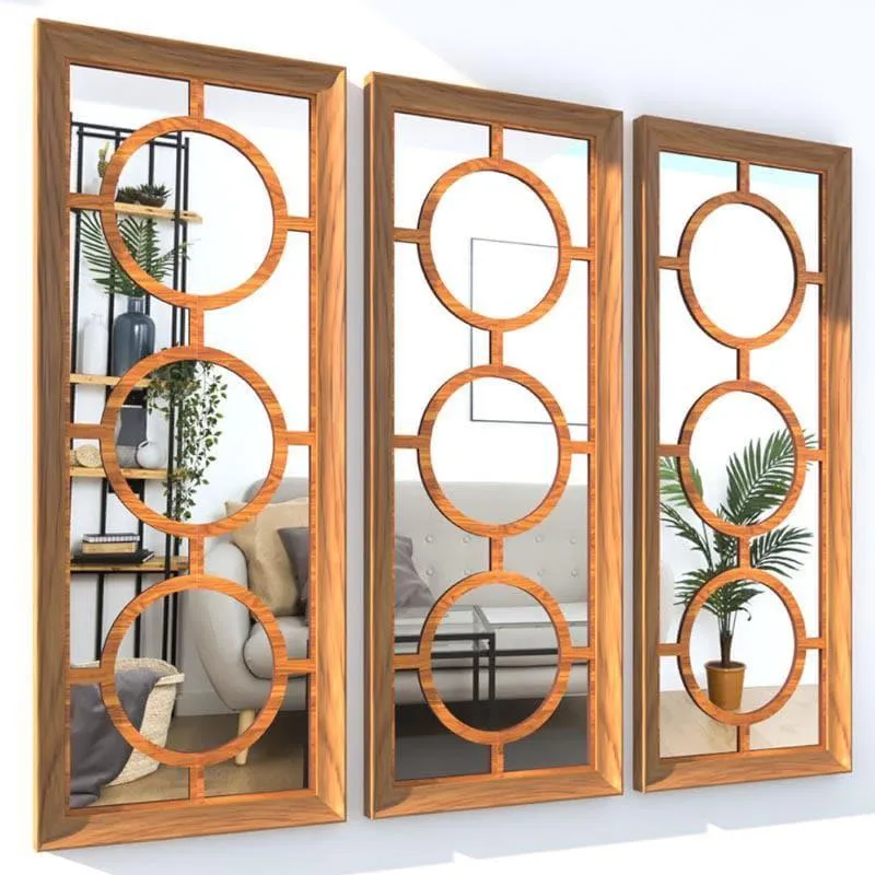 Phoenix Decorative MDF Wall Accent (Brown) - Set Of Three media 3