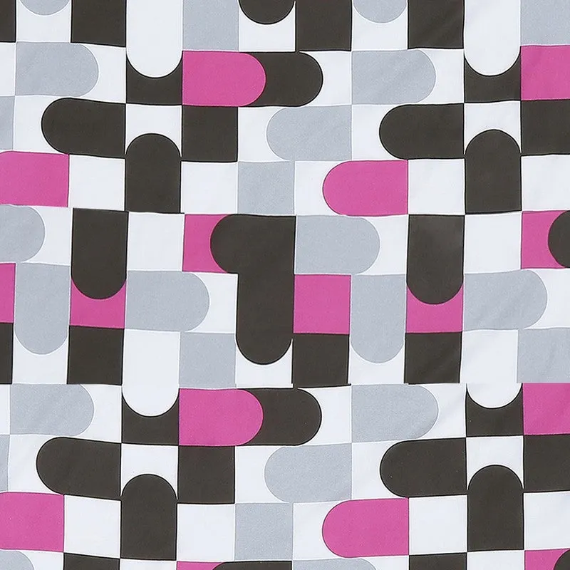Monte Carlo Multi Blocks Cotton Bedsheet (Pink,Black) - 104 TC media 7