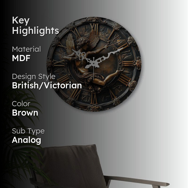 Jovie Angel 3D Printed MDF Wall Clock media 2