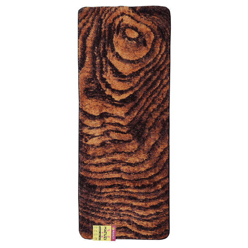Alvis Abstract Micro Fiber Runner Rug - Brown media 3